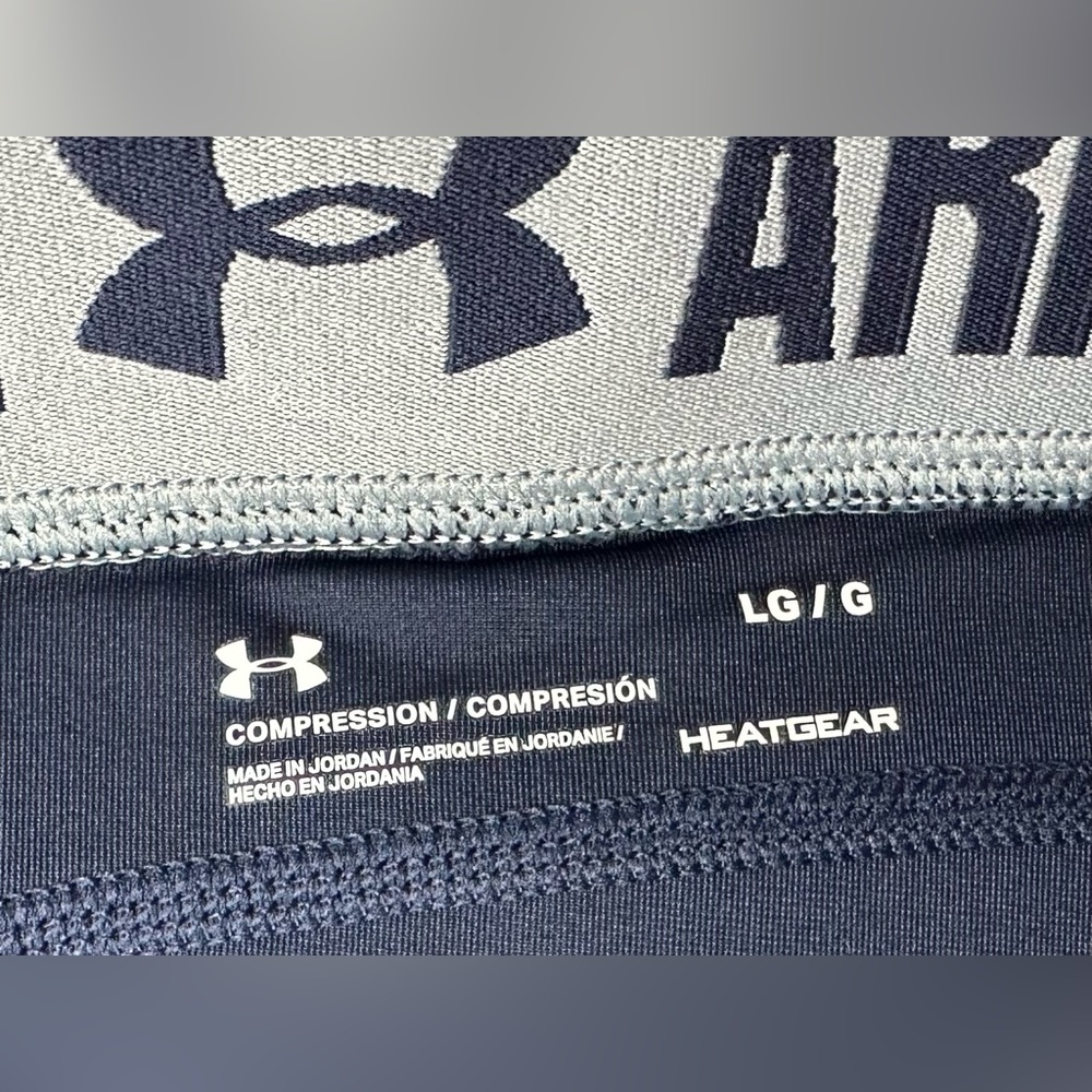 Under Armour Compression Heatgear Leggings Cropped Color Block Women Size Large - Picture 2 of 6